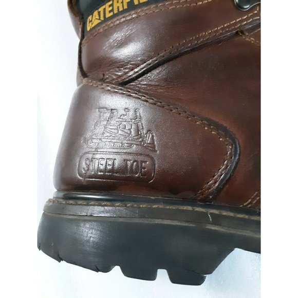 Caterpillar Brown Steel Toe Oil Resistant Mens Shoe US Size 8 1/2